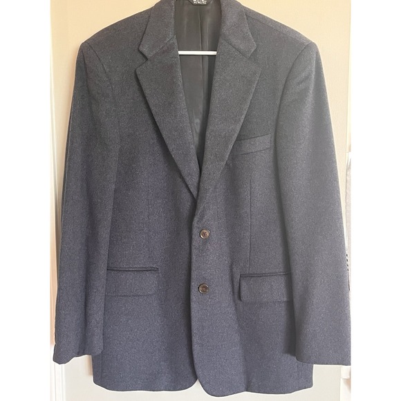 Jackets & Blazers - Marshall Fields Men's Cashmere Navy Blue Blazer Sport Coat Size 39R
